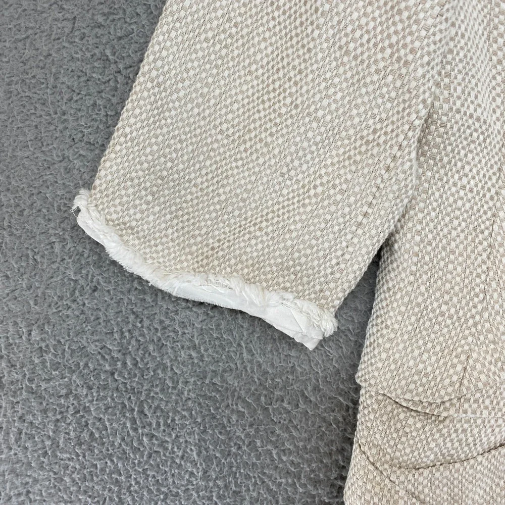 Soft Surroundings Ivory Textured Open-Front beautifully Blazer! - Picture 4 of 13